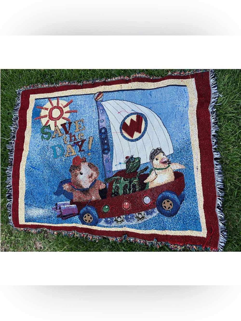 Vintage Wonder Pets Blue 'Save the Day' Blanket/Throw